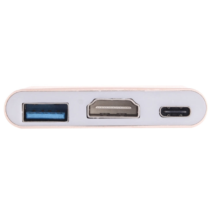 USB-C / Type-C 3.1 Male to USB-C / Type-C 3.1 Female & HDMI Female & USB 3.0 Female Adapter