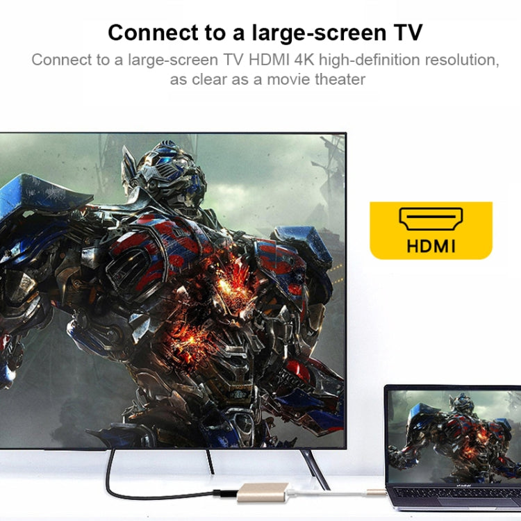 V125 UCB-C / Type-C Male to PD +  HDMI + USB 3.0 Female 3 in 1 Converter