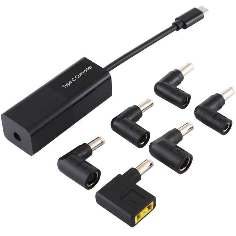 Laptop Power Adapter 65W USB-C / Type-C Converter to 6 in 1 Power Adapter