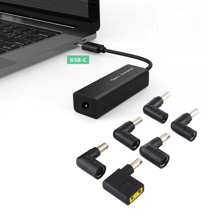 Laptop Power Adapter 65W USB-C / Type-C Converter to 6 in 1 Power Adapter