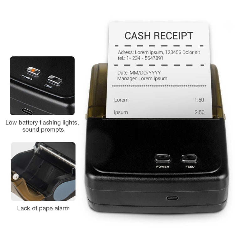 QS-8001 Portable 80mm Bluetooth POS Receipt Thermal Printer
