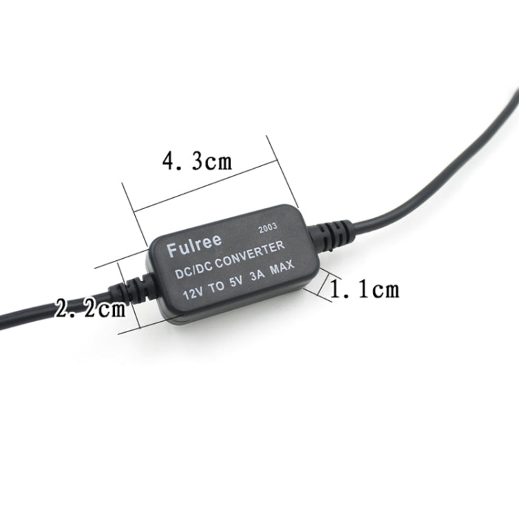 Car Motorcycle Single USB Car Charger DC 12V To 5V 3A Power Adapter for Car GPS Tracker DVR, Length: 1m