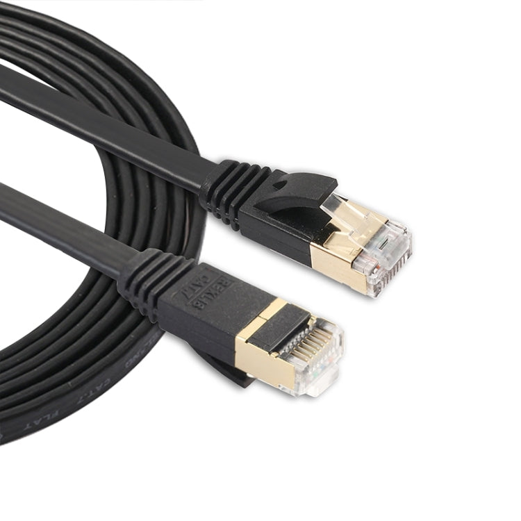 1.8m CAT7 10 Gigabit Ethernet Ultra Flat Patch Cable for Modem Router LAN Network - Built with Shielded RJ45 Connectors