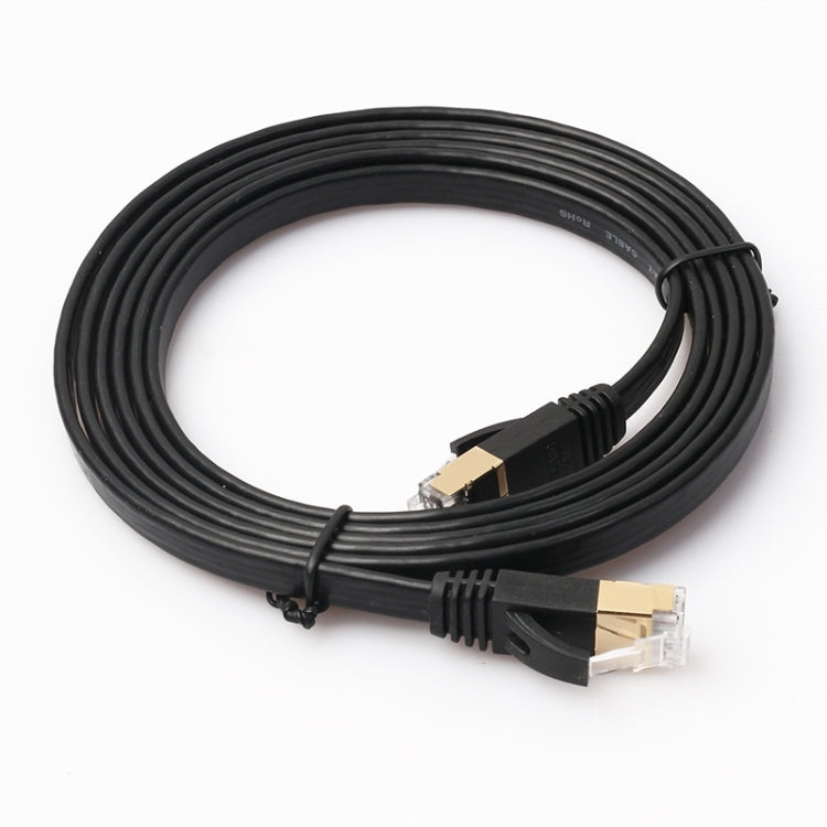 1.8m CAT7 10 Gigabit Ethernet Ultra Flat Patch Cable for Modem Router LAN Network - Built with Shielded RJ45 Connectors