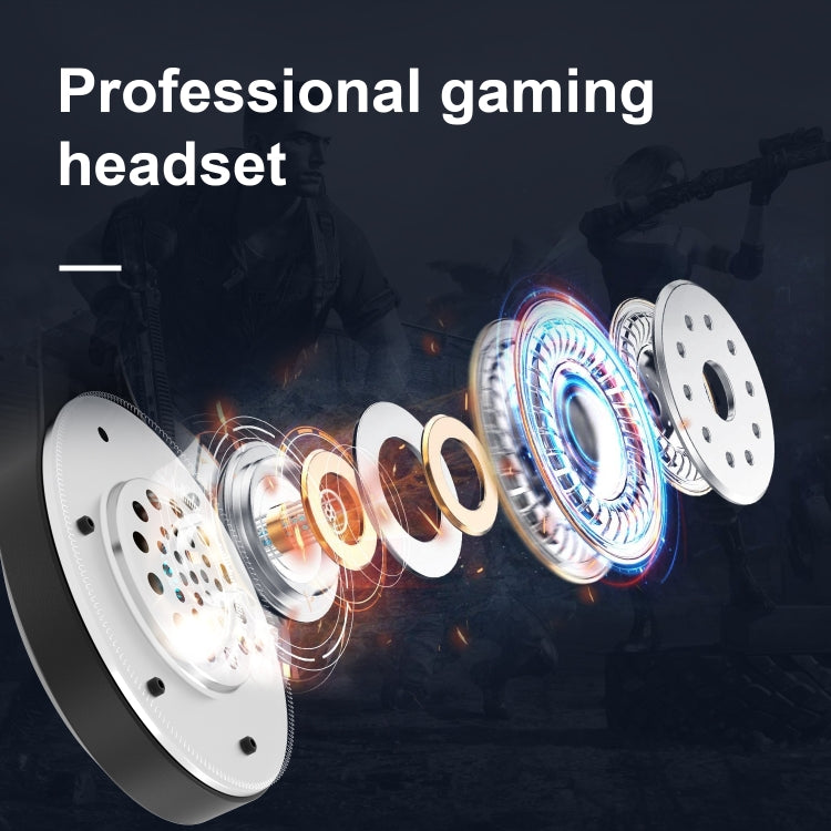 SADES MH601 3.5mm Plug Wire-controlled Noise Reduction E-sports Gaming Headset with Retractable Microphone, Cable Length: 2.2m