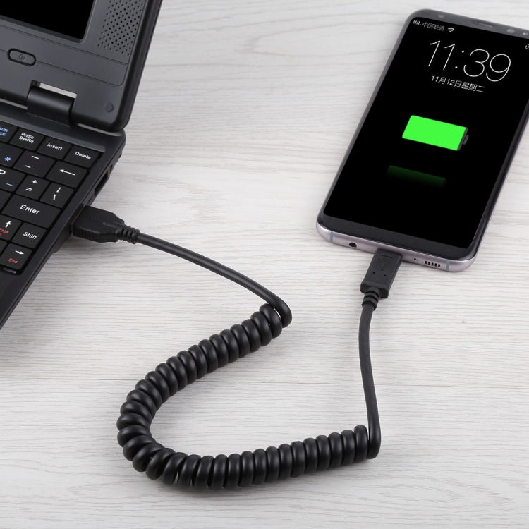 1.5m High Speed USB 3.0 Male to USB-C / Type-C Male Retractable Spring Extension Cable