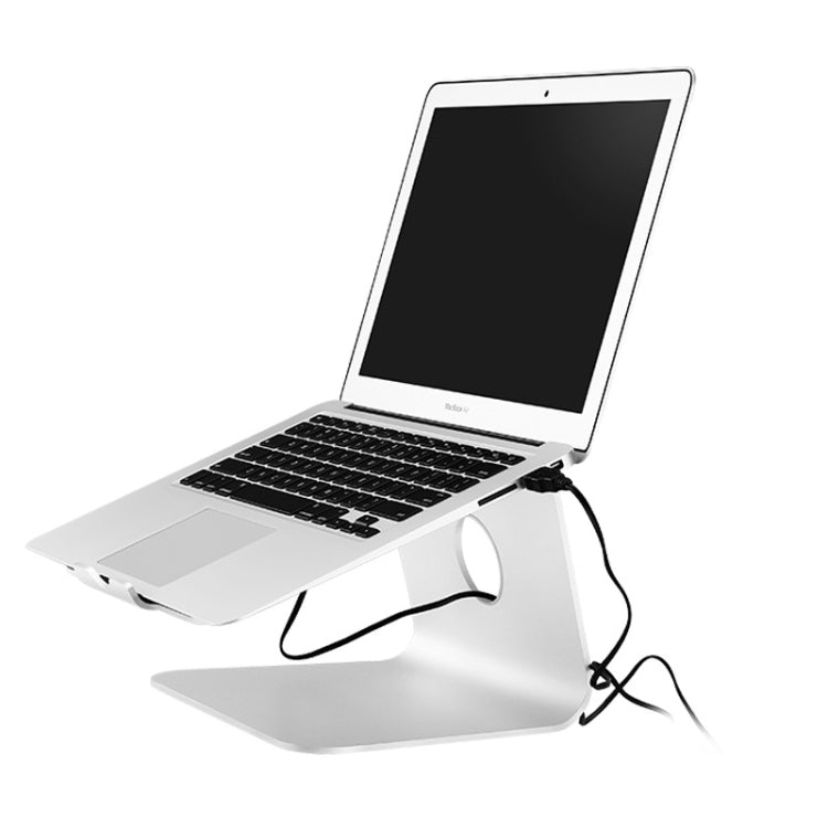 SOPI ZJ-001 Classic Style Aluminum Cooling Stand with Cool Fan for Laptop, Suitable for Mac Air, Mac Pro,  iPad, and Other Laptops
