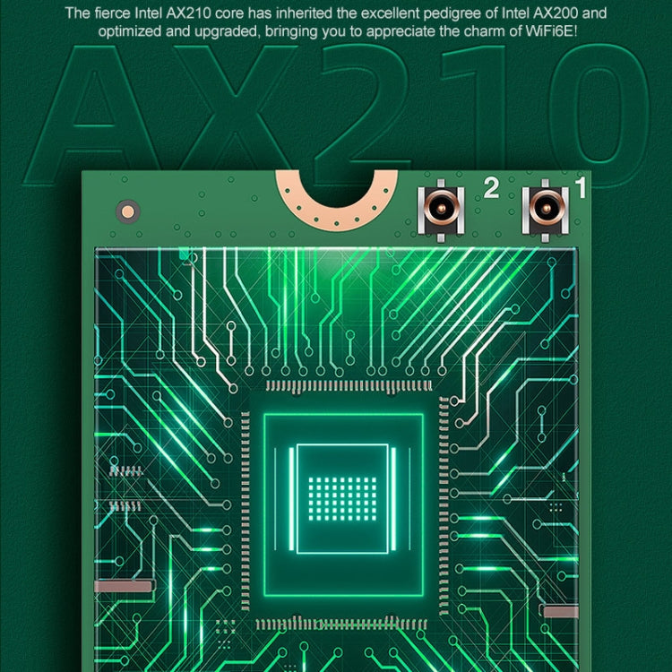 COMFAST AX210 vPro-M 5374Mbps Bluetooth 5.2 Tri-band Wireless Network Card