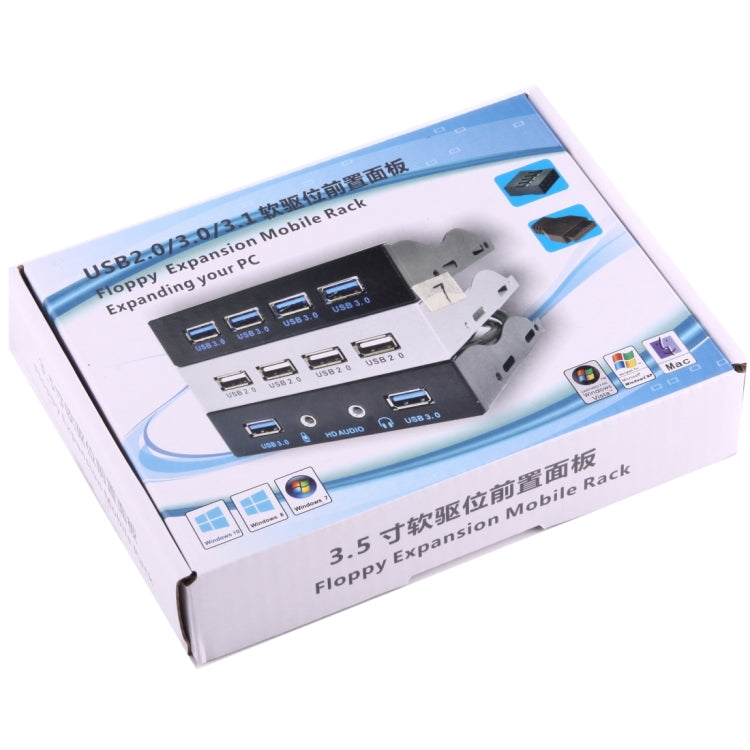 3.5 inch Floppy Expansion Bay Front Panel 4 Ports USB 2.0 HUB  Adapter Connector