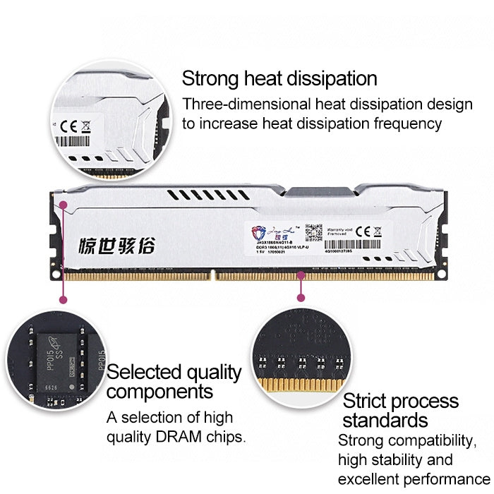 JingHai 1.2V DDR4 2400MHz 8GB Memory RAM Module for Desktop PC