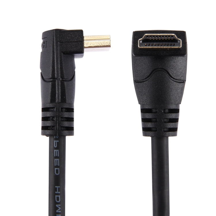 60cm 4K x 2K HDMI 2.0 Version High Speed 270 Degree Right Angle HDMI Male to 270 Degree Right Angle HDMI Male Cable with Ethernet