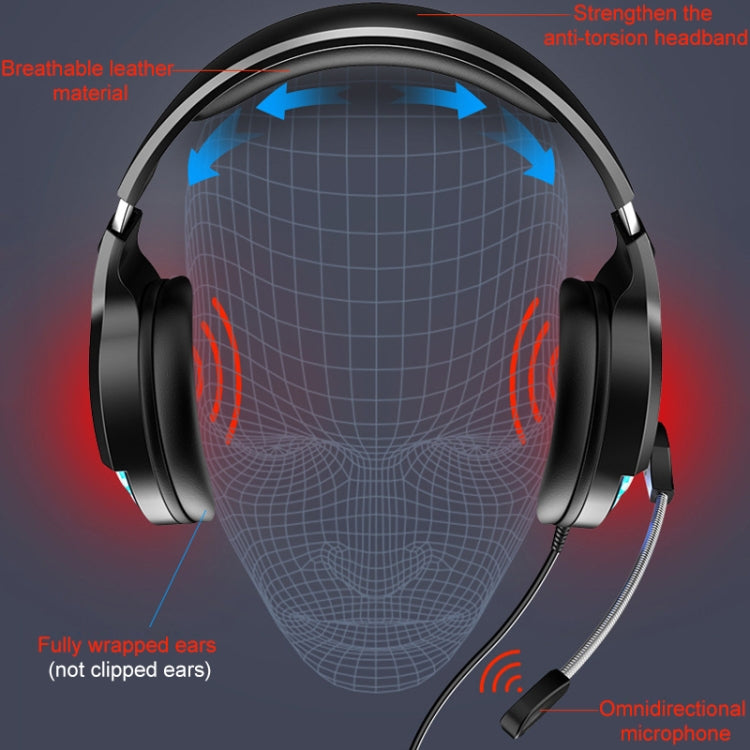 YINDIAO Q2 Head-mounted Wired Gaming Headset with Microphone, Version: Single 3.5mm
