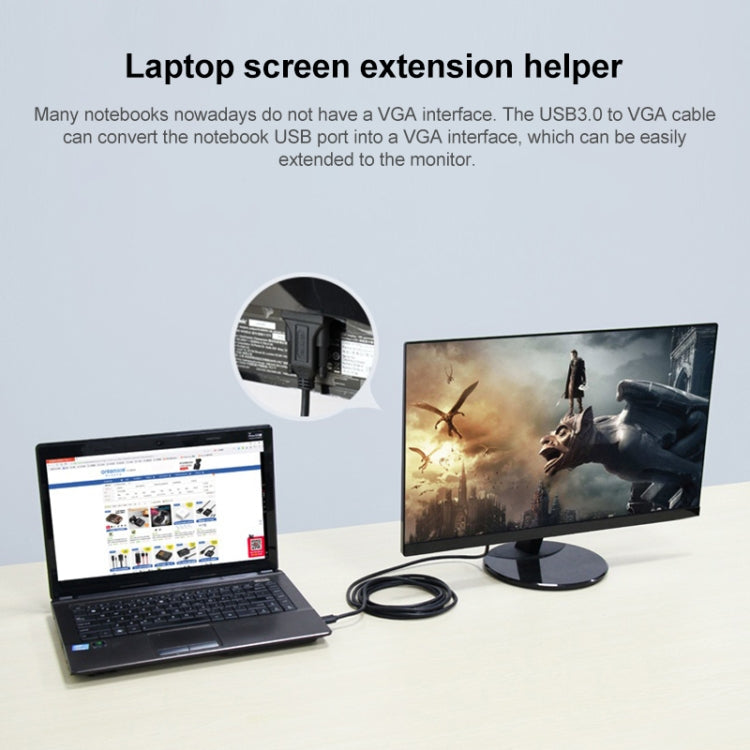 1.8m USB3.0 to VGA Converter Extension Cable