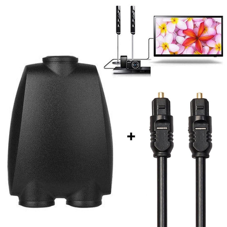 QHG03 Spdif Square Opening 1 In 2 Out Switch/Splitter with IR Remote