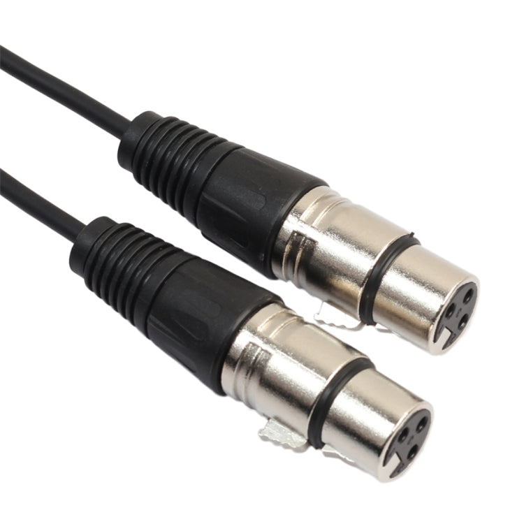 30cm 3 Pin XLR CANNON 1 Male to 2 Female Audio Connector Adapter Cable for Microphone / Audio Equipment