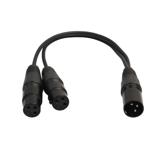 30cm 3 Pin XLR CANNON 1 Male to 2 Female Audio Connector Adapter Cable for Microphone / Audio Equipment