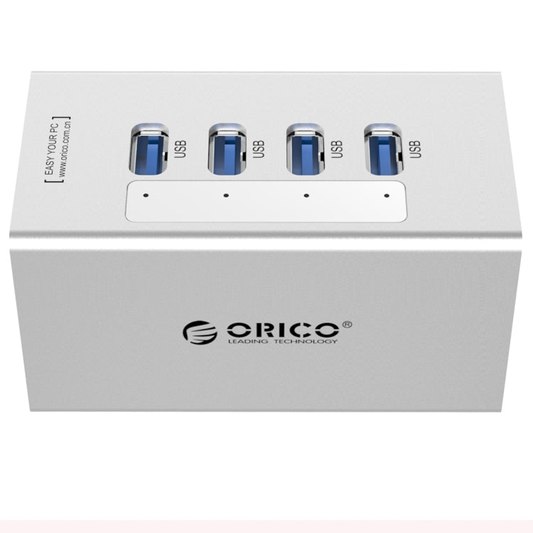 ORICO A3H4 Aluminum High Speed 4 Ports USB 3.0 HUB with 12V/2.5A Power Supply for Laptops