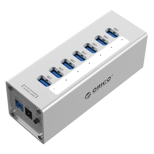 ORICO A3H7 Aluminum High Speed 7 Ports USB 3.0 HUB with 12V/2.5A Power Supply for Laptops