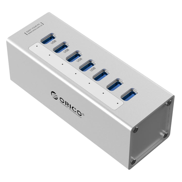 ORICO A3H7 Aluminum High Speed 7 Ports USB 3.0 HUB with 12V/2.5A Power Supply for Laptops