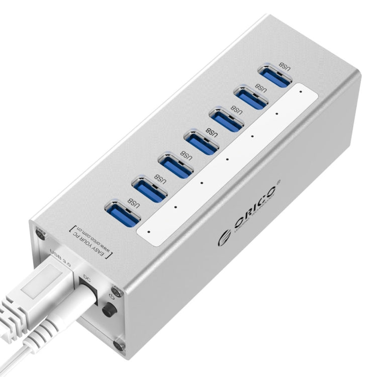 ORICO A3H7 Aluminum High Speed 7 Ports USB 3.0 HUB with 12V/2.5A Power Supply for Laptops