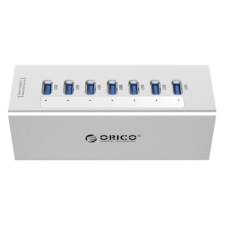ORICO A3H7 Aluminum High Speed 7 Ports USB 3.0 HUB with 12V/2.5A Power Supply for Laptops