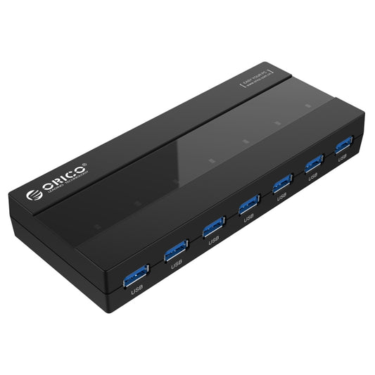 ORICO H727RK-U3 ABS High Speed 7 Ports USB 3.0 HUB with 12V Power Adapter for Laptops / Smartphones