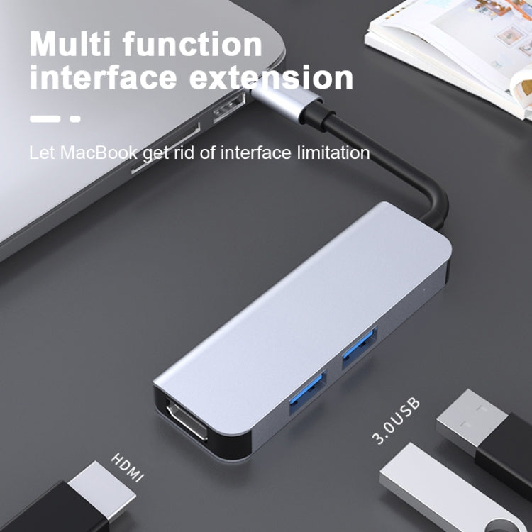 2011N 3 In 1 USB 3.0 x2 + HDMI Multi-function Type-C / USB-C HUB Docking Station