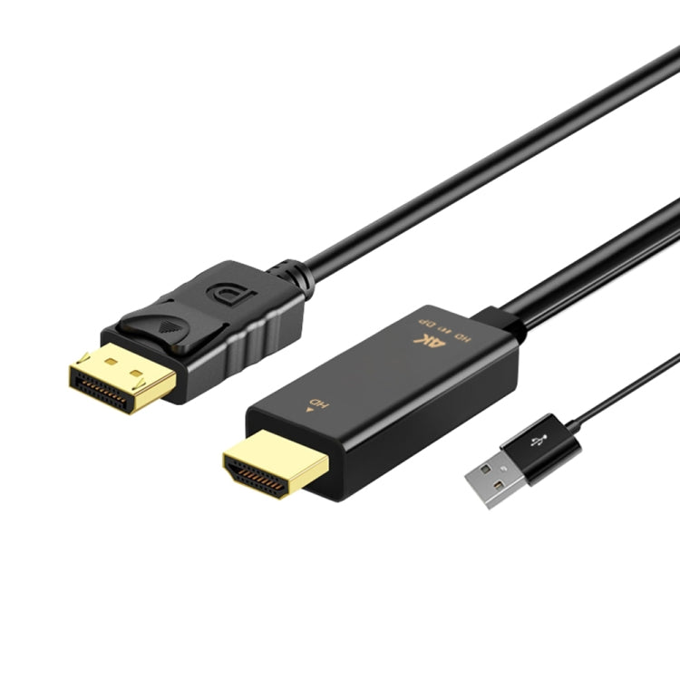 Onten H147 HDMI Male + USB 2.0 Male to DisplayPort Male Adapter Cable, Length：1.8m
