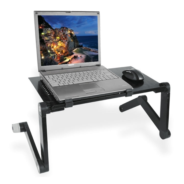 Lengthen Portable 360 Degree Adjustable Foldable Aluminium Alloy Desk Stand for Laptop / Notebook, without CPU Fans & Mouse Pad