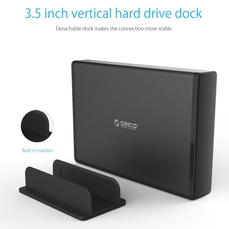 ORICO 7688U3 Vertical Aluminum External Hard Drive Enclosure Storage Case Hard Drive Dock for 3.5 inch SATA HDD