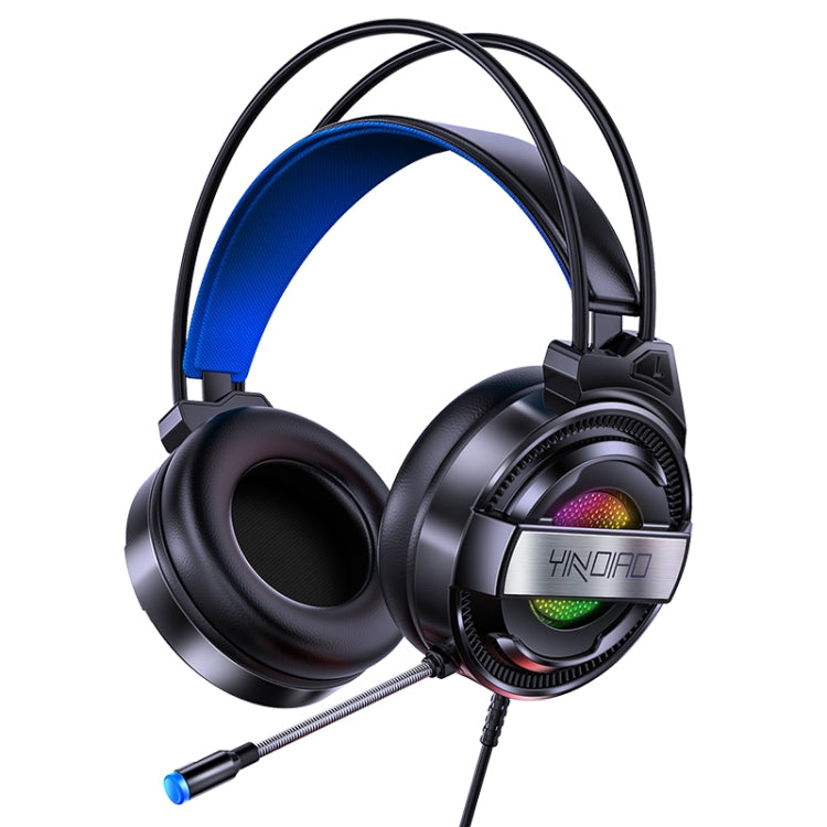 YINDIAO Q3 USB Wired E-sports Gaming Headset with Mic & RGB Light, Cable Length: 1.67m