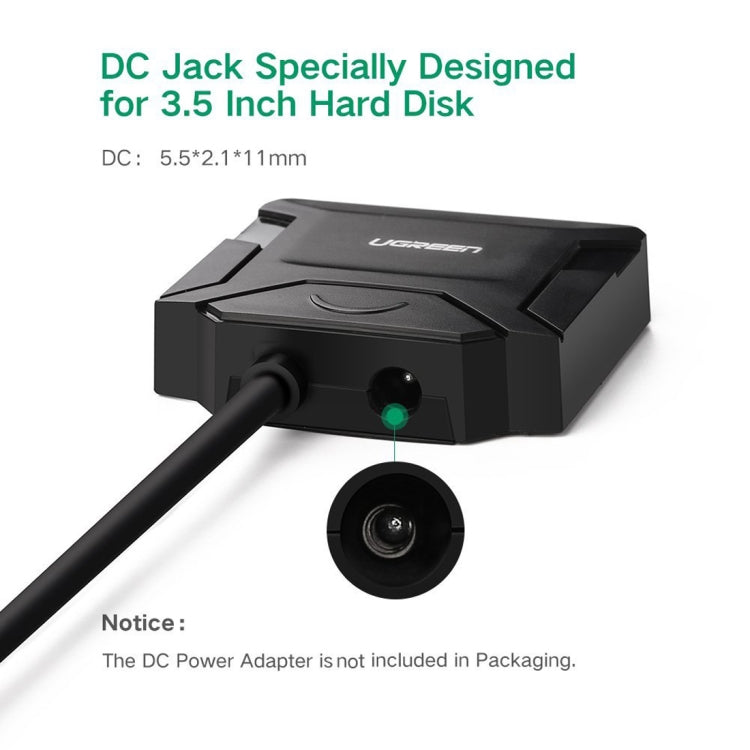 UGREEN USB 3.0 to SATA Adapter Cable Converter for 2.5 / 3.5 inch Hard Drive Disk HDD and SSD, Support UASP SATA 3.0