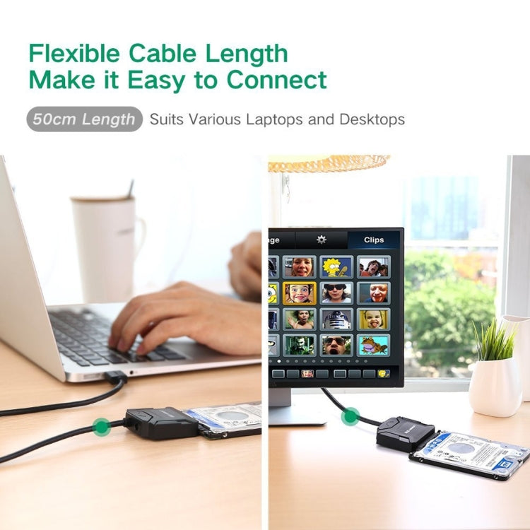 UGREEN USB 3.0 to SATA Adapter Cable Converter for 2.5 / 3.5 inch Hard Drive Disk HDD and SSD, Support UASP SATA 3.0