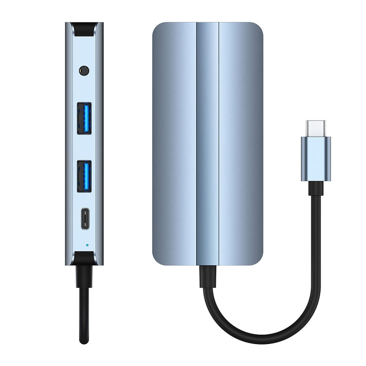 BYL-2105 8 in 1 USB-C / Type-C to USB Multifunctional Docking Station HUB Adapter