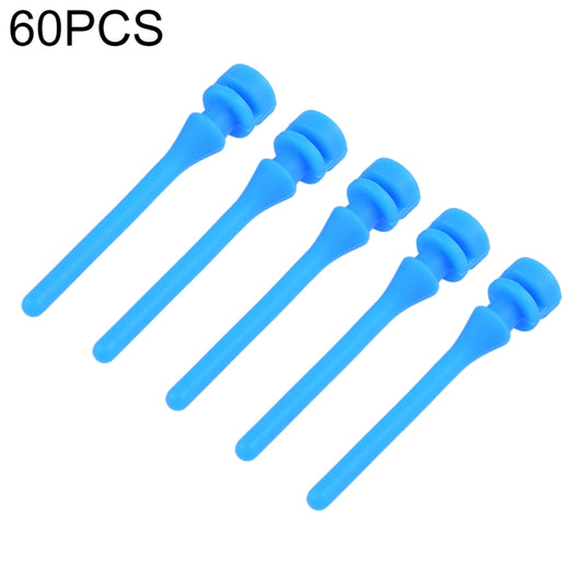 60 PCS 40mm Anti Vibration Soft Damping Nail Rubber Silicone Computer Fan Screw, 60 PCS 40mm (Blue), 60 PCS 40mm