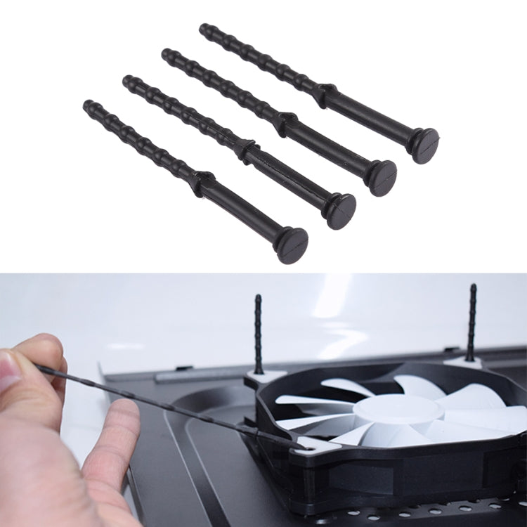 4 PCS 65mm Anti Vibration Soft Damping Nail Rubber Silicone Computer Fan Screw
