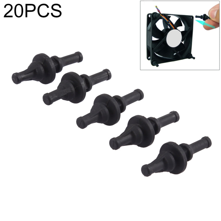 20 PCS 29.9mm Anti Vibration Soft Damping Nail Rubber Silicone Computer Fan Screw