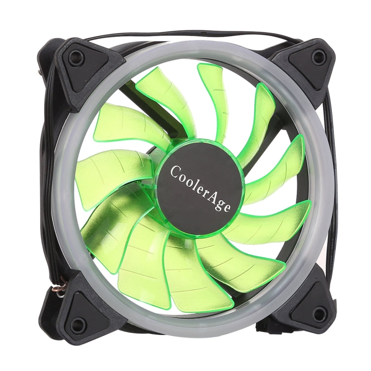 Color LED 12cm 3pin Computer Components Chassis Fan Computer Host Cooling Fan Silent Fan Cooling, with Power Connection Cable & Blue Light