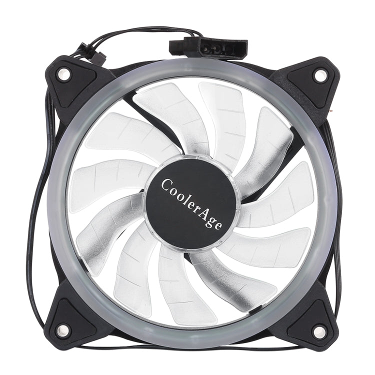 Color LED 12cm 3pin Computer Components Chassis Fan Computer Host Cooling Fan Silent Fan Cooling, with Power Connection Cable & Blue Light