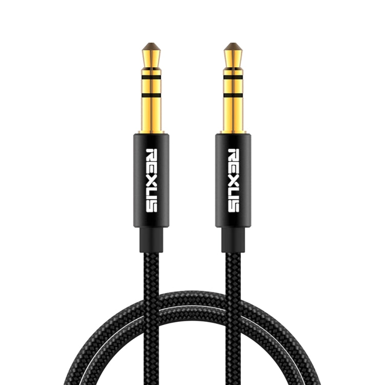 REXLIS 3629 3.5mm Male to Male Car Stereo Gold-plated Jack AUX Audio Cable for 3.5mm AUX Standard Digital Devices, Length: 1.8m