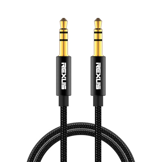 REXLIS 3629 3.5mm Male to Male Car Stereo Gold-plated Jack AUX Audio Cable for 3.5mm AUX Standard Digital Devices, Length: 1.8m