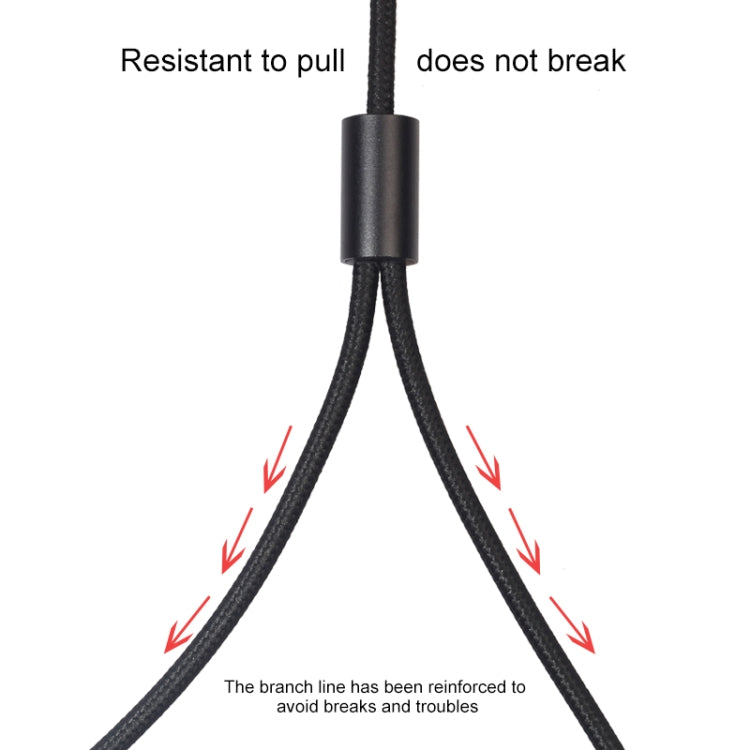 REXLIS 3635 3.5mm Male to Dual RCA Gold-plated Plug Black Cotton Braided Audio Cable for RCA Input Interface Active Speaker, Length: 5m