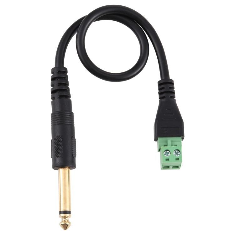 6.35mm Male to 2 Pin Pluggable Terminals Solder-free Connector Solderless Connection Adapter Cable, Length: 30cm