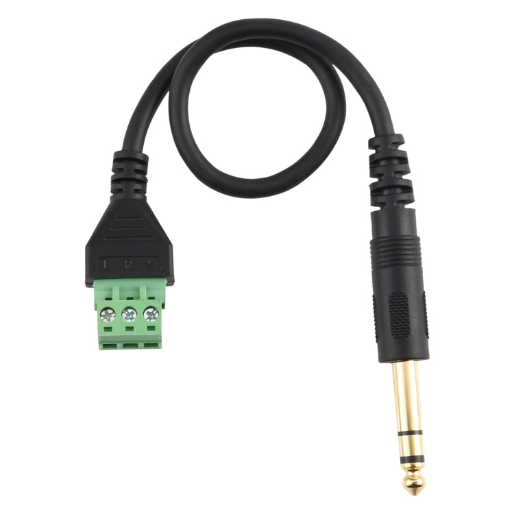 6.35mm Male to 3 Pin Pluggable Terminals Solder-free Connector Solderless Connection Adapter Cable, Length: 30cm