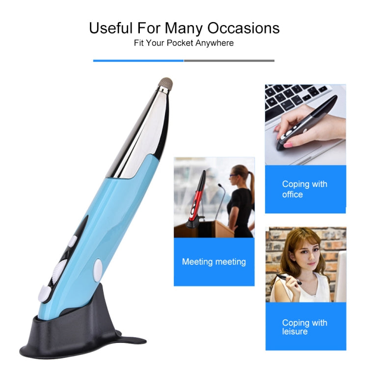 PR-06 4-keys Smart Wireless Optical Mouse with Stylus Pen Function, Blue, Red, Grey