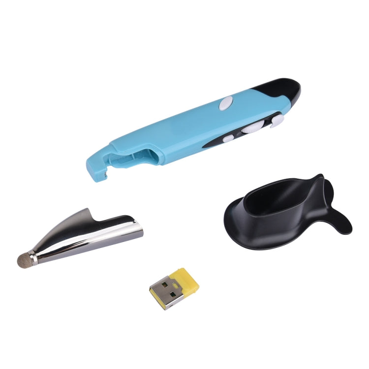 PR-06 4-keys Smart Wireless Optical Mouse with Stylus Pen Function, Blue, Red, Grey