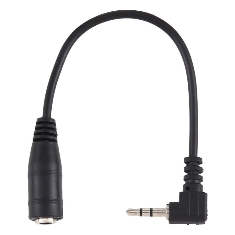 2.5mm Right Angle Male Plug to 3.5mm Female Jack Stereo AUX Audio DC Power Adapter Converter Cable, Length: 14cm