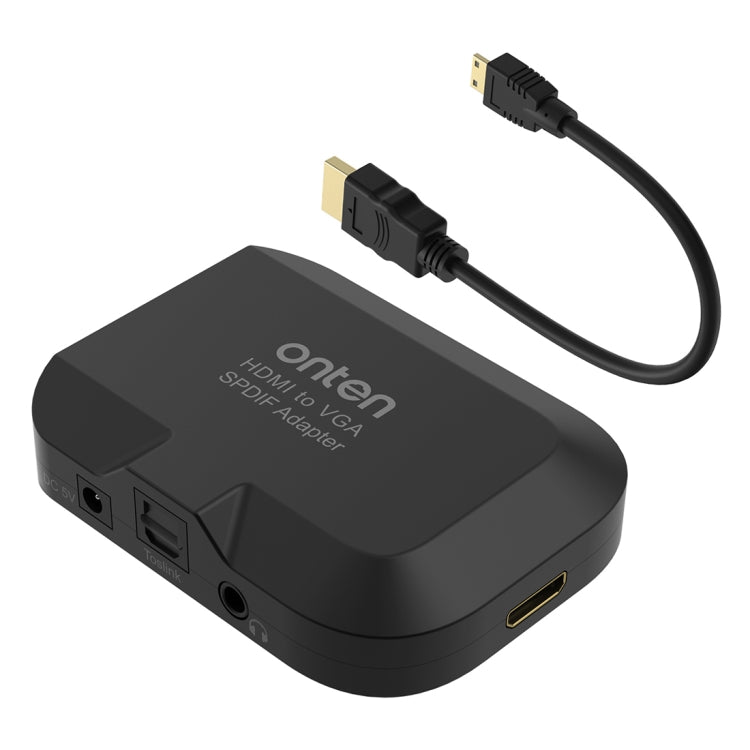 Onten 35165 HDMI to VGA + Optical Audio Converter for Speaker / TV / Computer