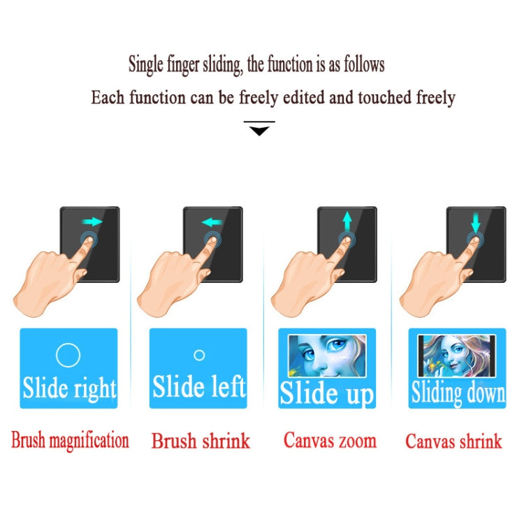 VEIKK A50 10x6 inch 5080 LPI Smart Touch Electronic Graphic Tablet, with Type-c Interface