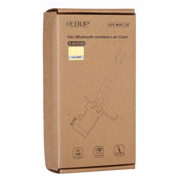 EDUP EP-9620 2 in 1 AC1200Mbps 2.4GHz & 5.8GHz Dual Band PCI-E 2 Antenna WiFi Adapter External Network Card + Bluetooth